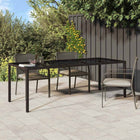 Tuintafel 250x100x75 cm poly rattan bruin