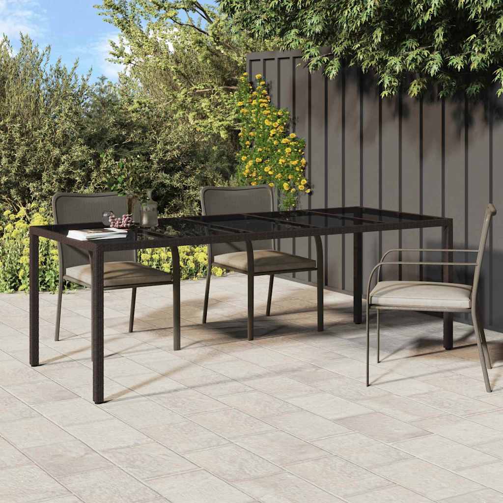 Tuinstafel Bruin 250 x 100 x 75 cm poly rattan