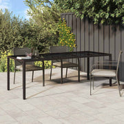 Tuintafel 250x100x75 cm poly rattan bruin