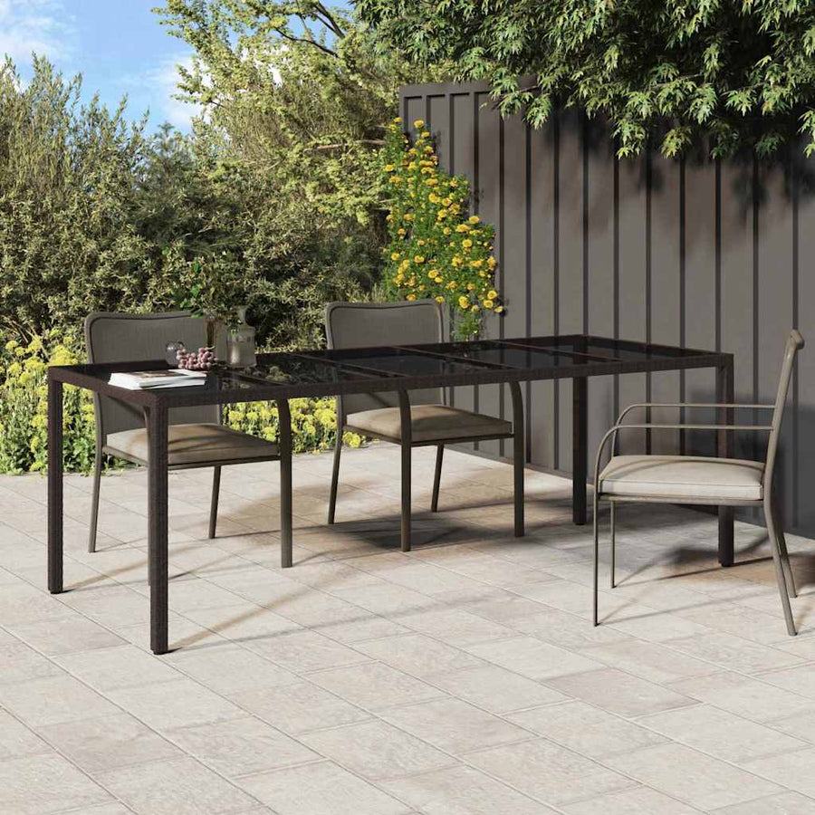 Tuinstafel Bruin 250 x 100 x 75 cm poly rattan