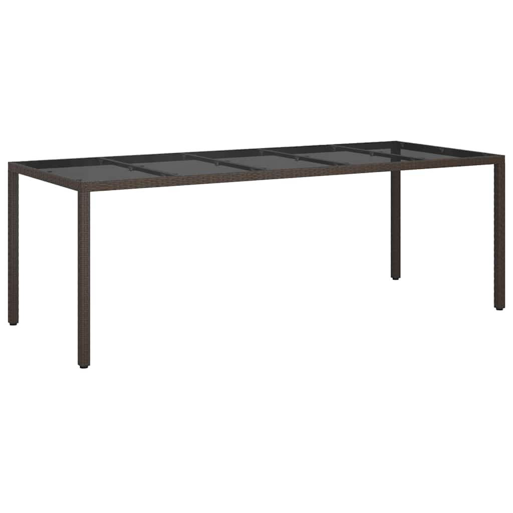 Tuinstafel Bruin 250 x 100 x 75 cm poly rattan