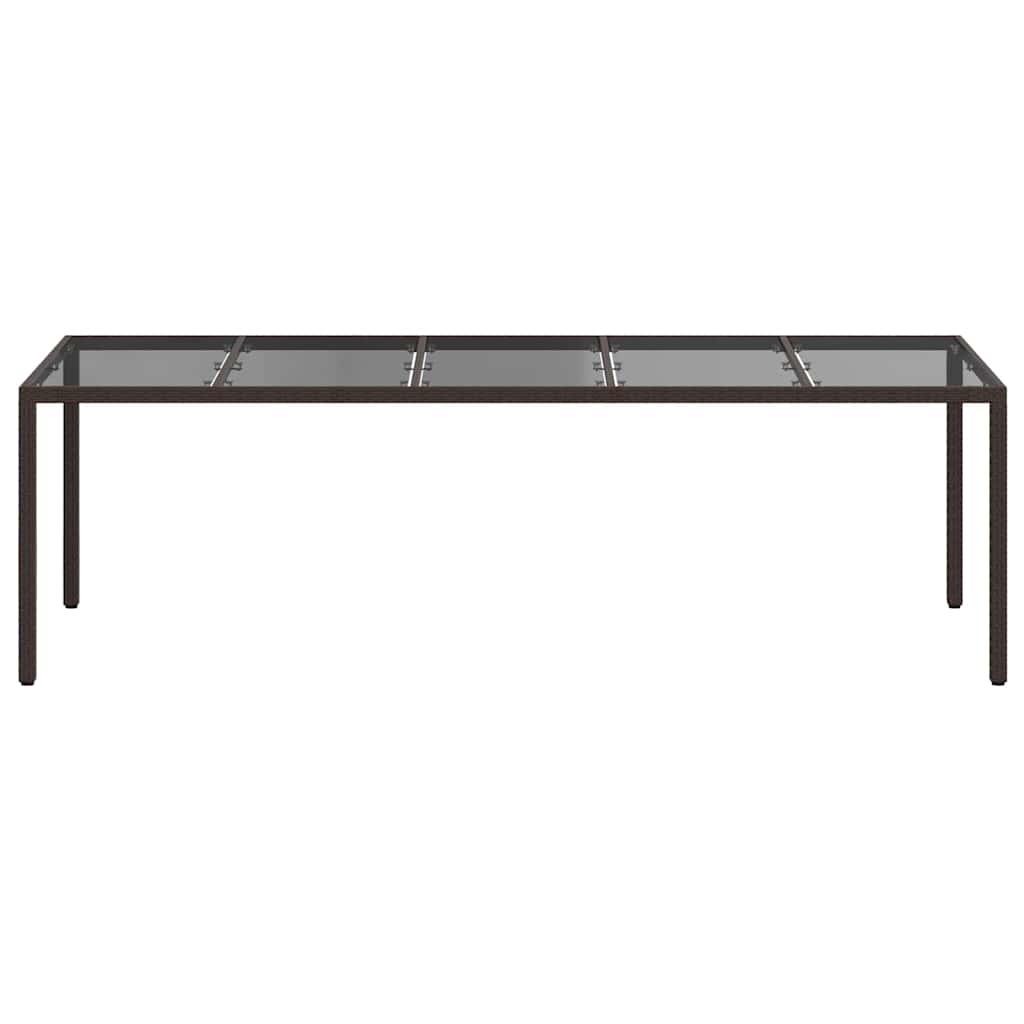 Tuinstafel Bruin 250 x 100 x 75 cm poly rattan