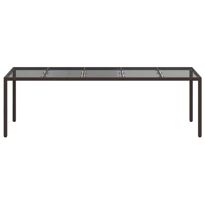 Tuinstafel Bruin 250 x 100 x 75 cm poly rattan