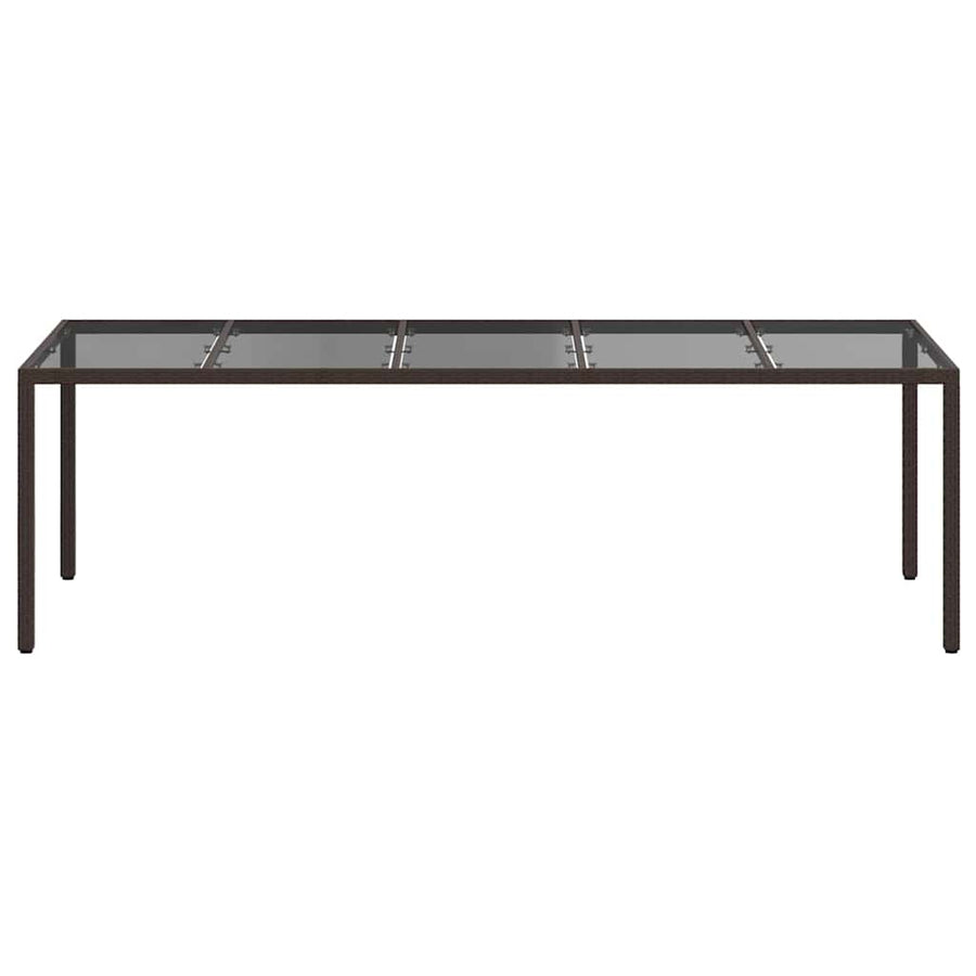 Tuinstafel Bruin 250 x 100 x 75 cm poly rattan