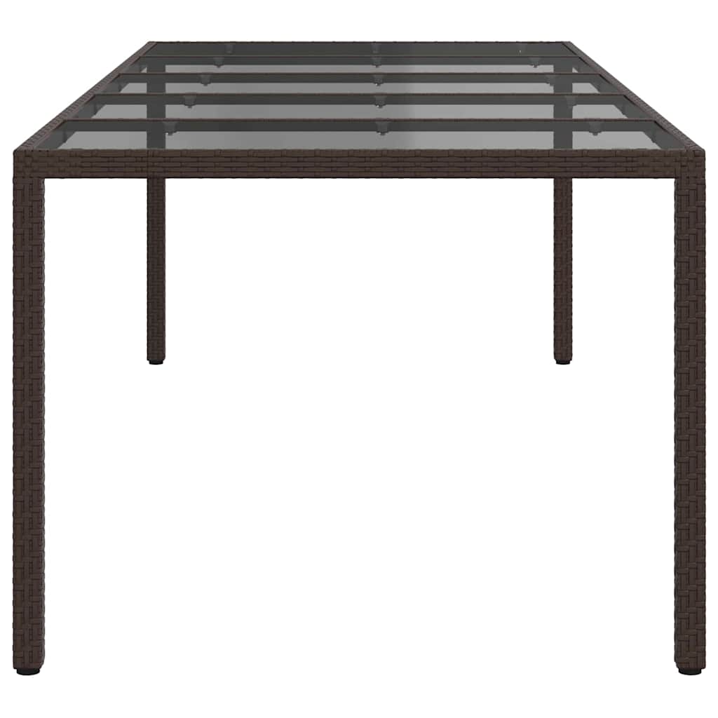 Tuinstafel Bruin 250 x 100 x 75 cm poly rattan