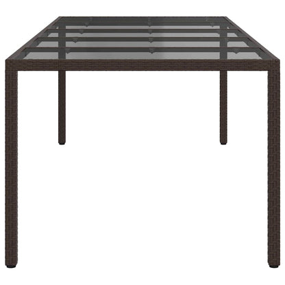 Tuinstafel Bruin 250 x 100 x 75 cm poly rattan