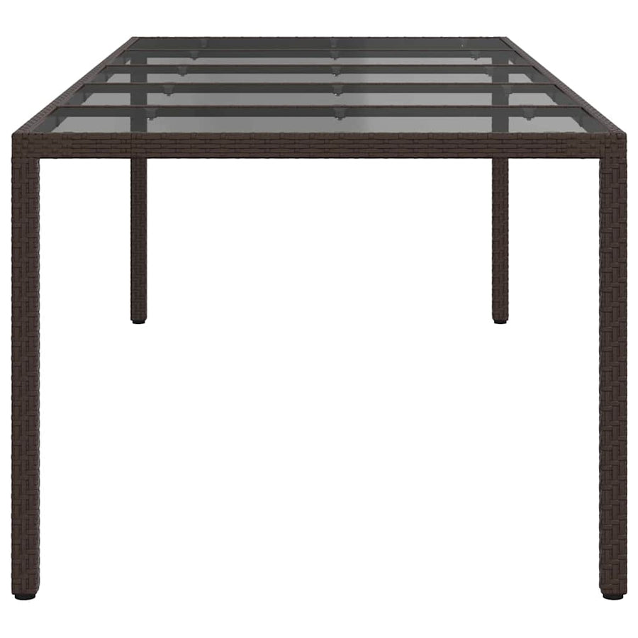 Tuinstafel Bruin 250 x 100 x 75 cm poly rattan