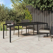 Tuintafel 250x100x75 cm poly rattan zwart