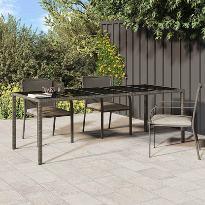 Tuinstafel Grijs 250 x 100 x 75 cm poly rattan