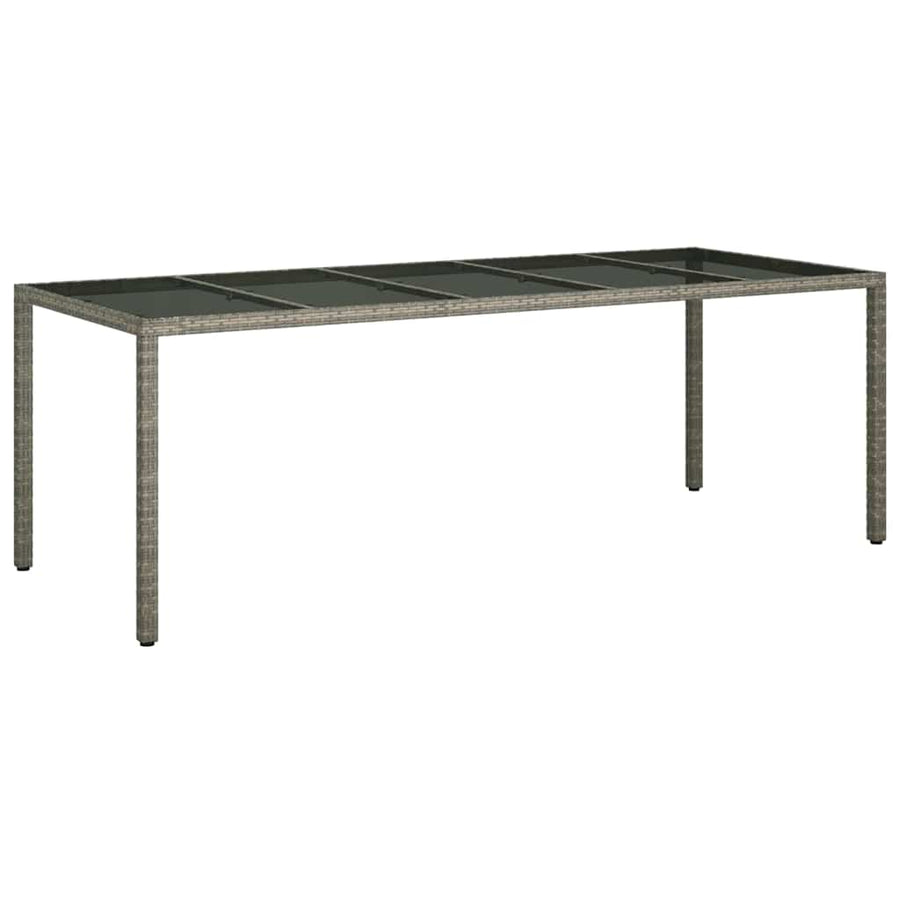 Tuinstafel Grijs 250 x 100 x 75 cm poly rattan