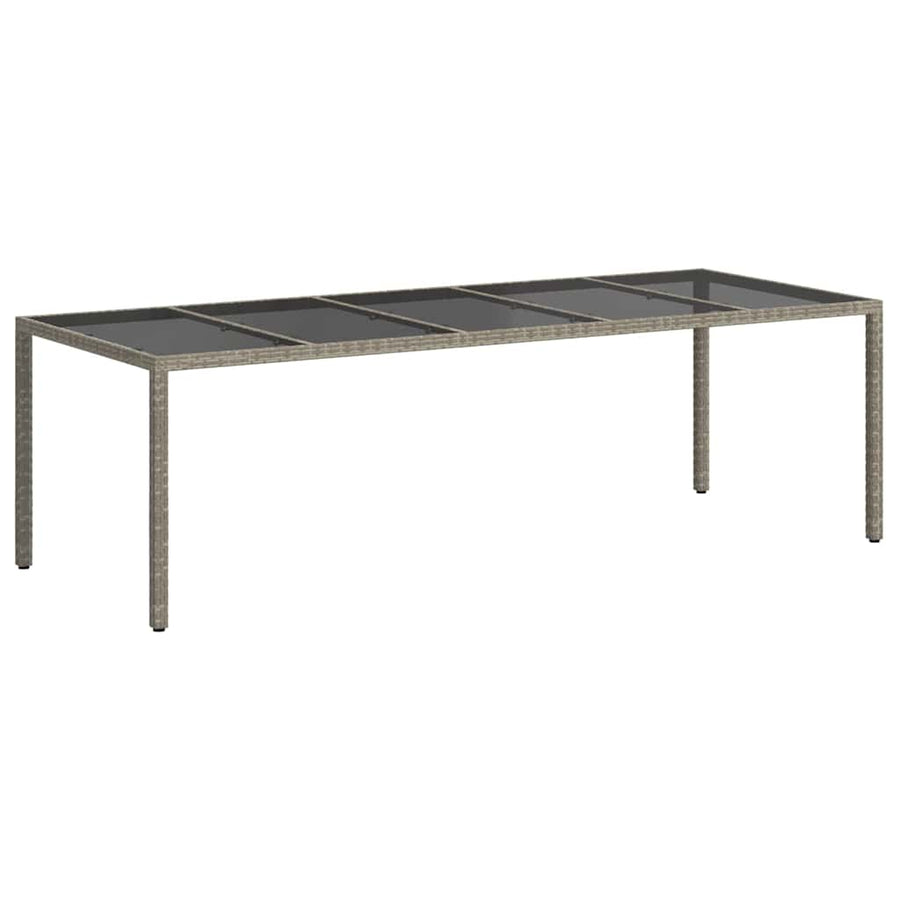 Tuinstafel Grijs 250 x 100 x 75 cm poly rattan