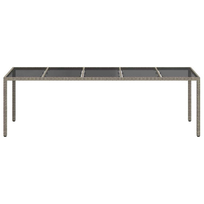 Tuinstafel Grijs 250 x 100 x 75 cm poly rattan