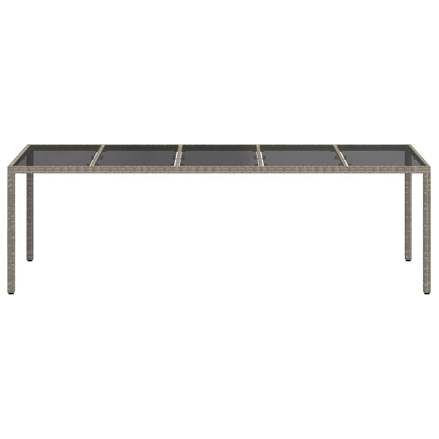 Tuinstafel Grijs 250 x 100 x 75 cm poly rattan