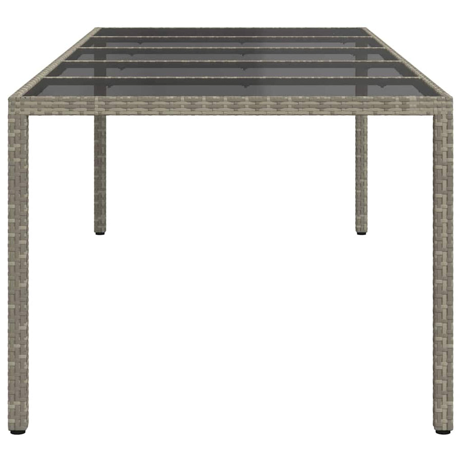Tuinstafel Grijs 250 x 100 x 75 cm poly rattan