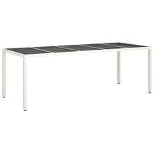 Tuintafel 250X00X75 Cm Poly Rattan En Gehard Glas Wit