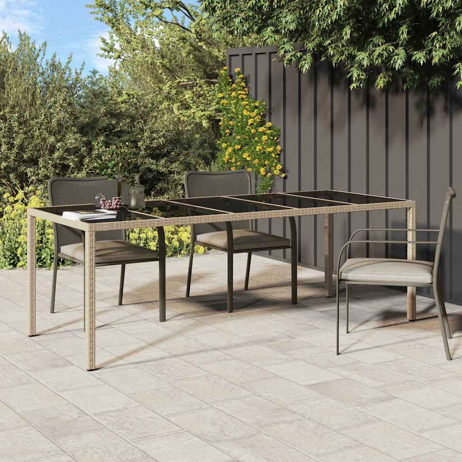 Tuinstafel Beige 250 x 100 x 75 cm poly rattan