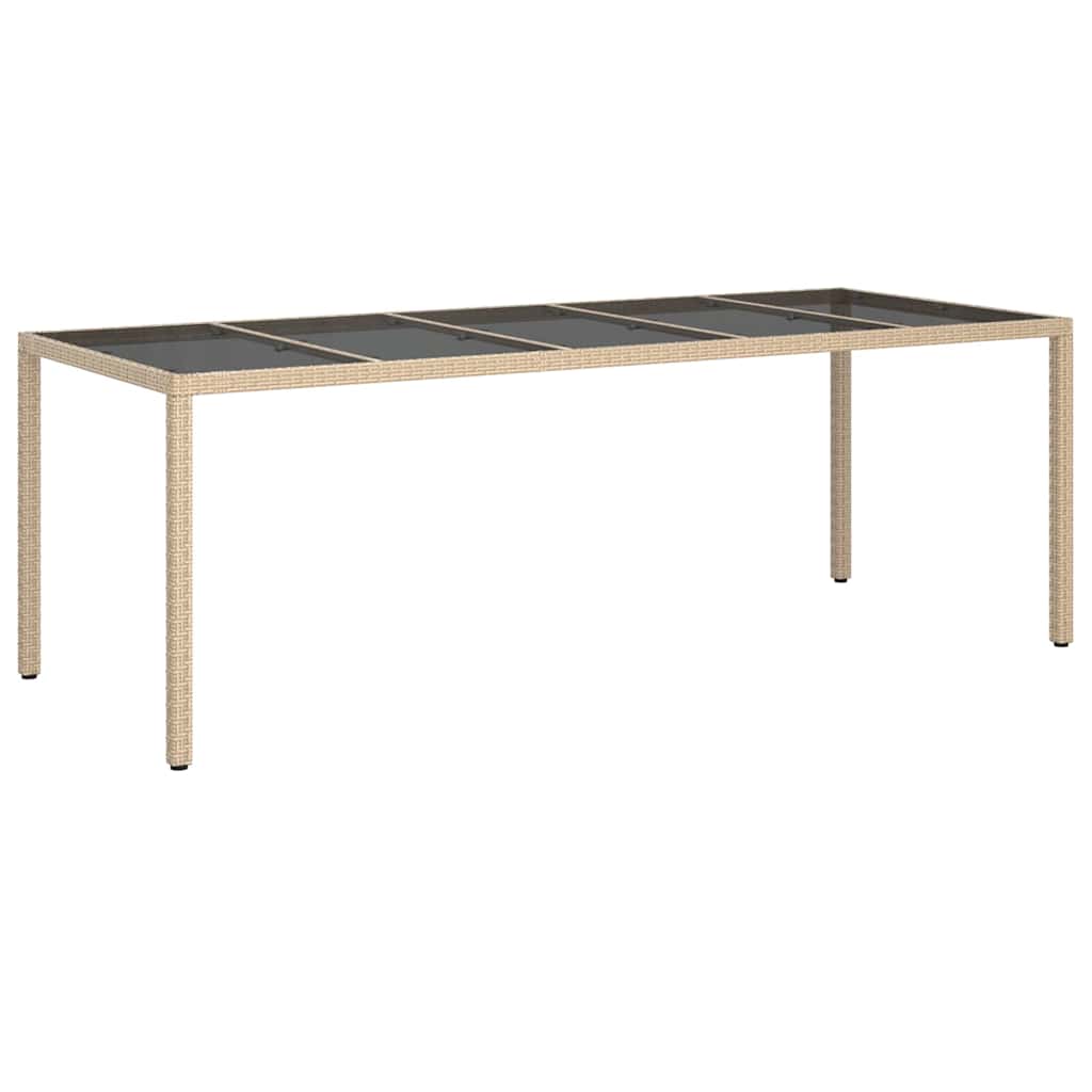 Tuinstafel Beige 250 x 100 x 75 cm poly rattan