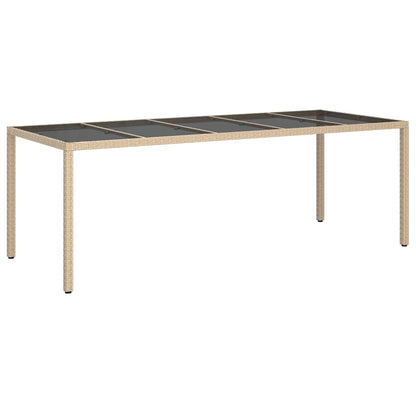 Tuinstafel Beige 250 x 100 x 75 cm poly rattan
