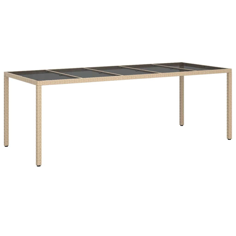 Tuinstafel Beige 250 x 100 x 75 cm poly rattan