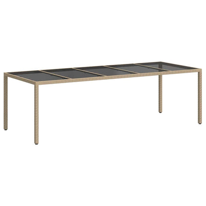 Tuinstafel Beige 250 x 100 x 75 cm poly rattan