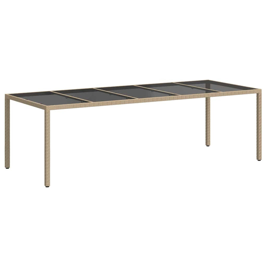Tuinstafel Beige 250 x 100 x 75 cm poly rattan