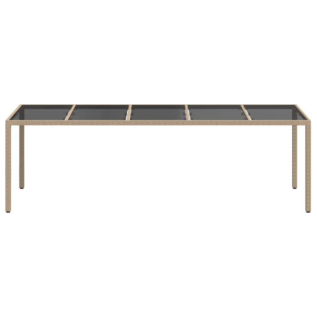 Tuinstafel Beige 250 x 100 x 75 cm poly rattan