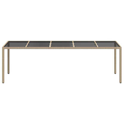 Tuinstafel Beige 250 x 100 x 75 cm poly rattan