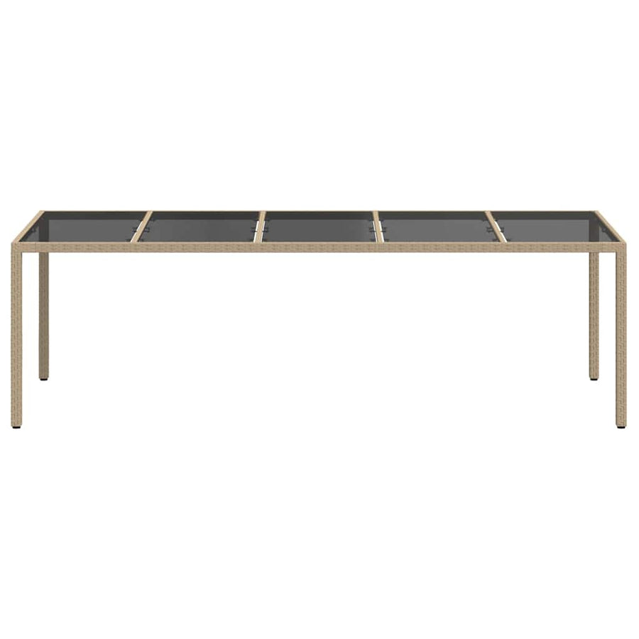 Tuinstafel Beige 250 x 100 x 75 cm poly rattan
