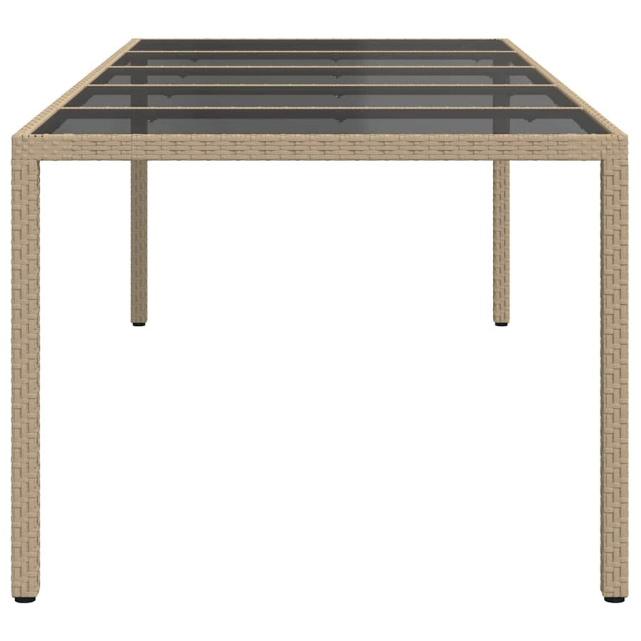 Tuinstafel Beige 250 x 100 x 75 cm poly rattan