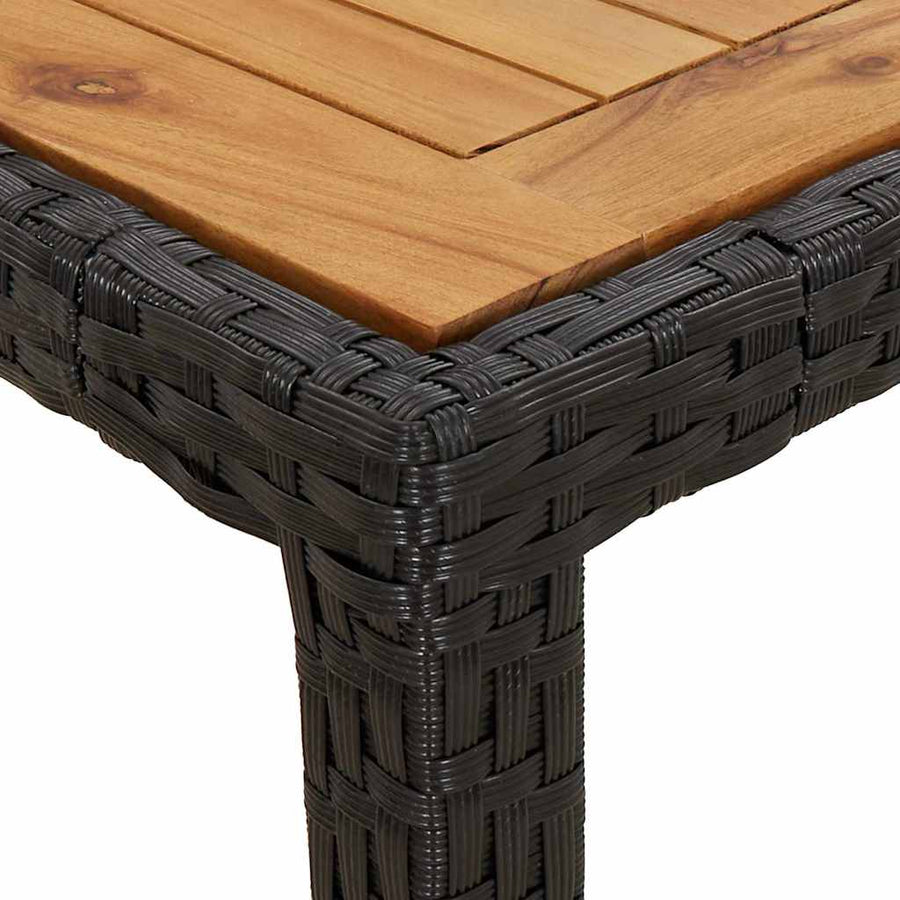 Tuinstafel Zwart 250 x 100 x 75 cm poly rattan