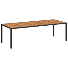 Tuinstafel Zwart 250 x 100 x 75 cm poly rattan