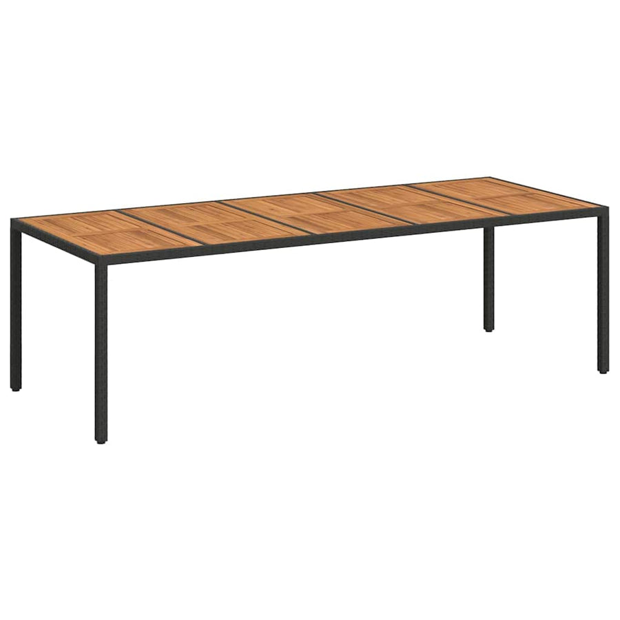 Tuinstafel Zwart 250 x 100 x 75 cm poly rattan