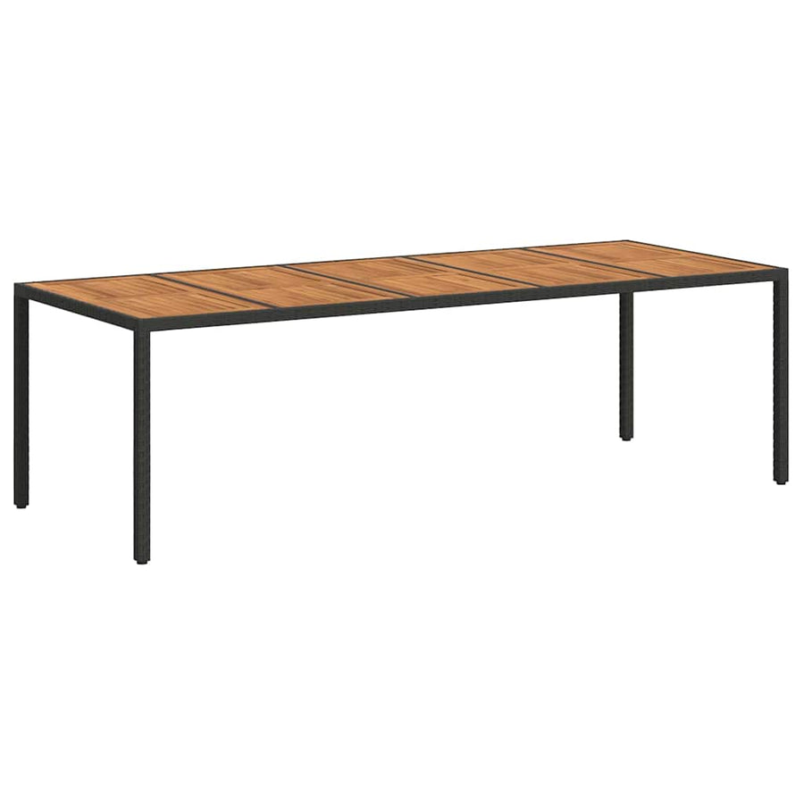 Tuinstafel Zwart 250 x 100 x 75 cm poly rattan