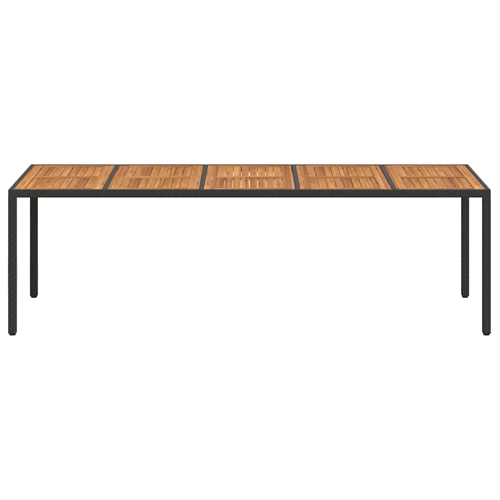 Tuinstafel Zwart 250 x 100 x 75 cm poly rattan