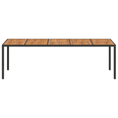 Tuinstafel Zwart 250 x 100 x 75 cm poly rattan