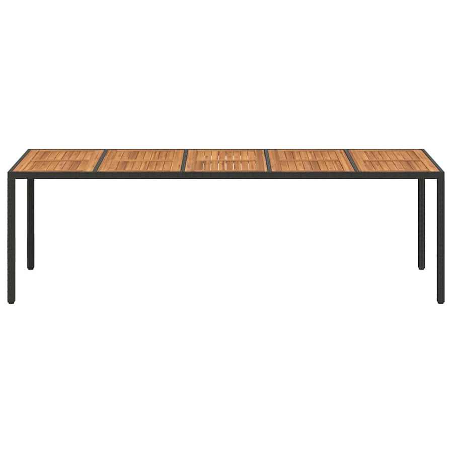 Tuinstafel Zwart 250 x 100 x 75 cm poly rattan