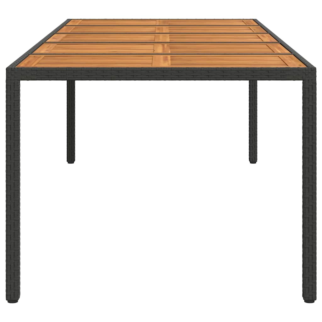 Tuinstafel Zwart 250 x 100 x 75 cm poly rattan
