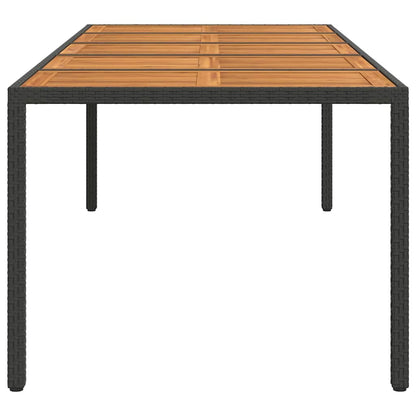 Tuinstafel Zwart 250 x 100 x 75 cm poly rattan
