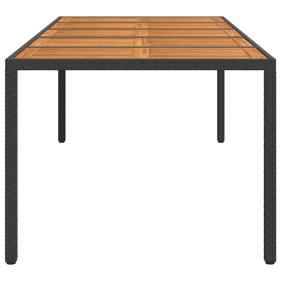 Tuinstafel Zwart 250 x 100 x 75 cm poly rattan