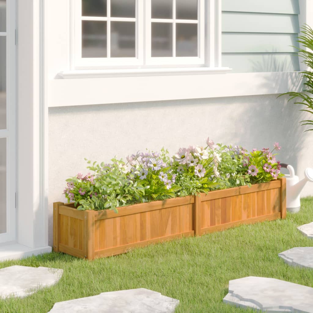 Plantenbak Verhoogd Massief Teakhout 150 x 30 x 25 cm