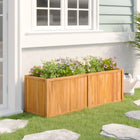 Plantenbak verhoogd 150x50x50 cm massief teakhout