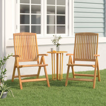 Tuinstoelen 2 st verstelbaar massief teakhout
