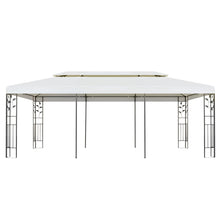 Prieel met dubbel dak 6x3 m wit