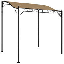Luifel 2x2,3 m 180 g/m² stof en staal taupe