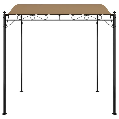 Luifel 2x2,3 m 180 g/m² stof en staal taupe