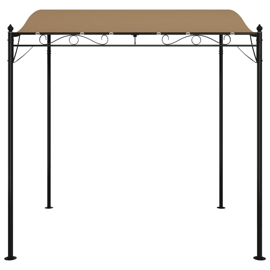 Luifel 2x2,3 m 180 g/m² stof en staal taupe