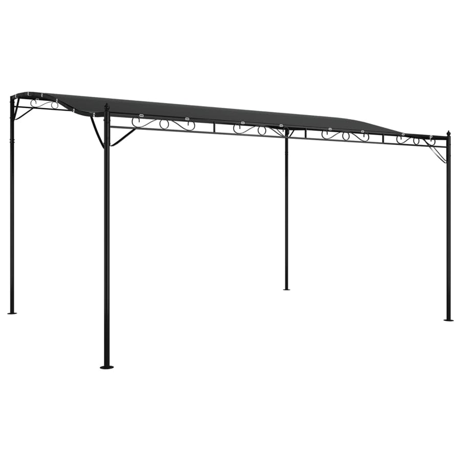 Luifel 4X3 M 180 G/M² Stof En Staal Antracietkleurig