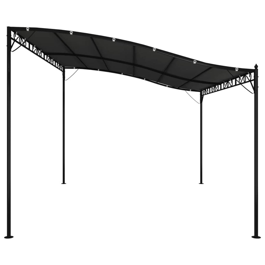Luifel 4X3 M 180 G/M² Stof En Staal Antracietkleurig