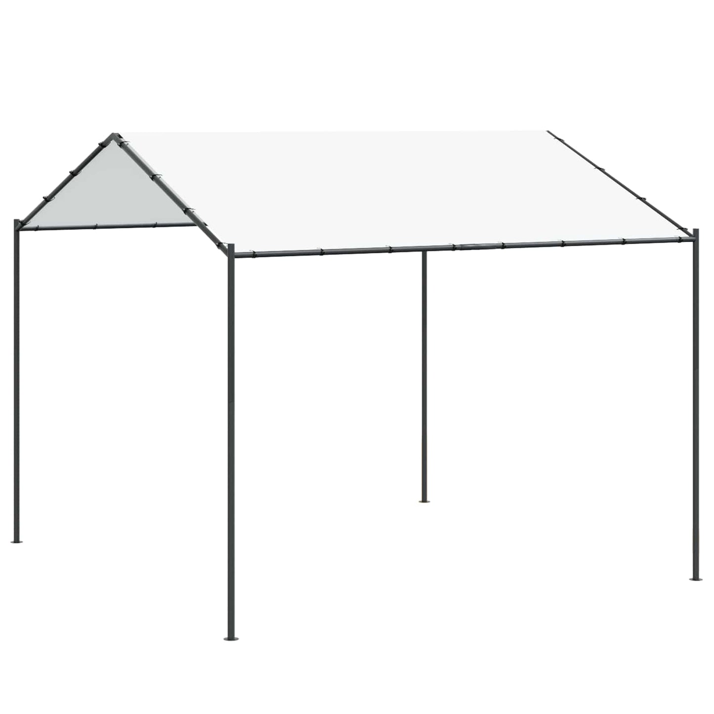 Prieel Wit 4 x 4 x 2,6 m Staal en Polyester