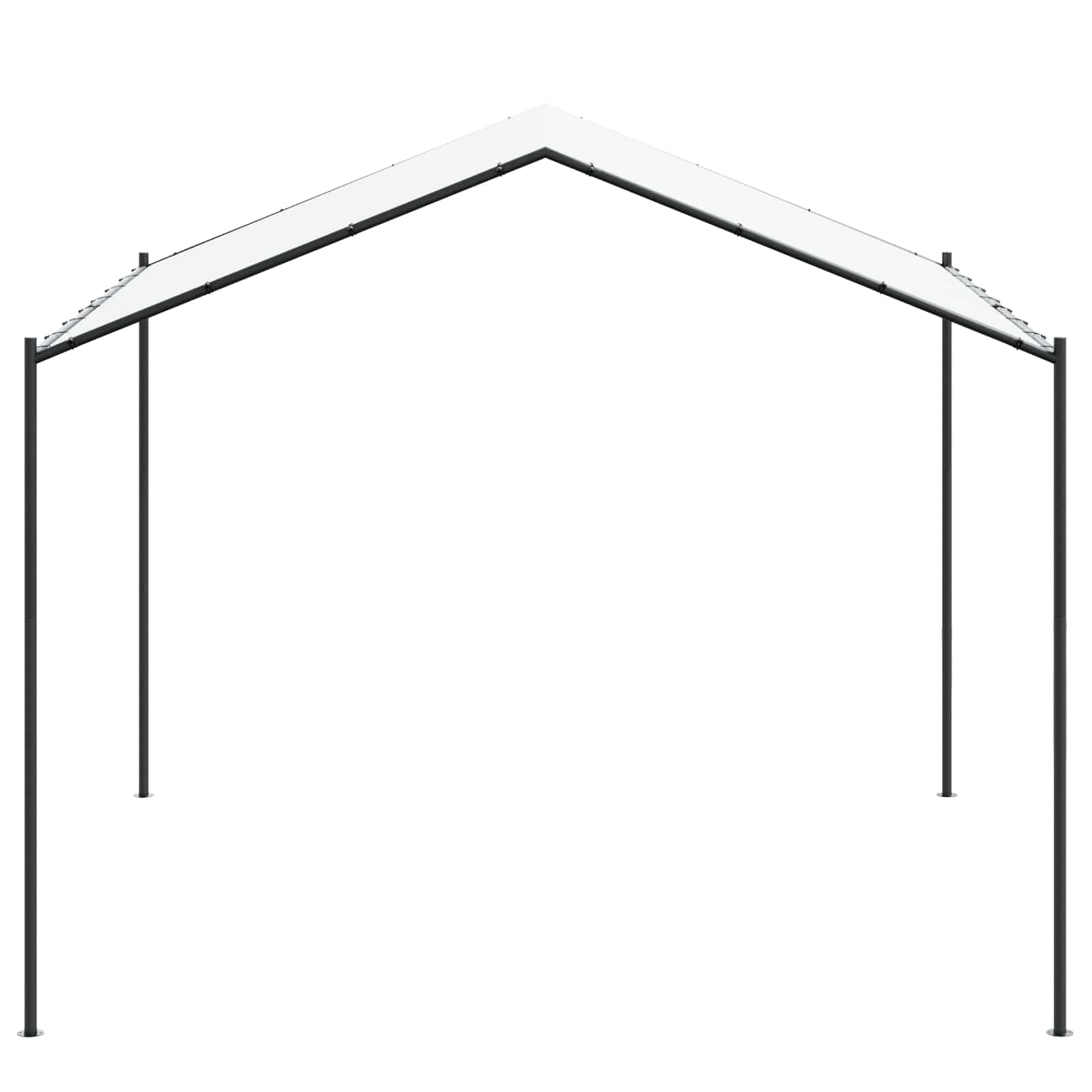 Prieel Wit 4 x 4 x 2,6 m Staal en Polyester